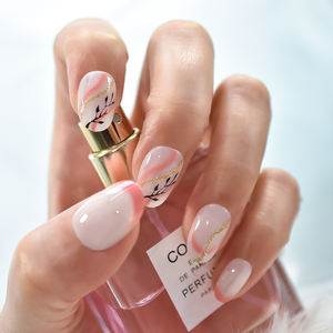Natürliche französische Tipps Fake <span class=keywords><strong>Nails</strong></span> Mixed Farbmuster Weich geklebte falsche Nägel Wasserdicht Easy Wear Luxus Press On Nail - Product Image 1