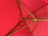 Parasol publicitaire carré d'extérieur pour terrasse, avec mât en bois, parasol de plage en bambou, parasol de café promotionnel