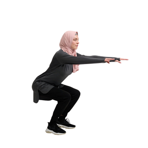 Custom Eco-Friendly Plus Size Muslim Women's <b>Modest</b> Activewear <b>Set</b> Quick Dry Breathable Lightweight Polyester/Cotton Colorblock - Product Image 4