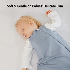 Supersoft <strong>Sleep</strong> <strong>Sack</strong> 0.5 TOG, Premium Bamboo Viscose <strong>Sleeping</strong> Bag Thin Baby Wearable Blanket 2-Way Zipper <strong>Sleep</strong> <strong>Sack</strong> - Product Image 4