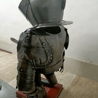 COSTUME D'ARMURE DE CHEVALIER MÉTALLIQUE MÉDIÉVALE Taille réelle-Armures restaurées Armure médiévale en métal antique/Armure de chevalier/Armure complète S