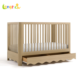 Mid-Century Retro Solid Wood <strong>Cribs</strong> Montessori Kids Bed and Toddler House for Modern Bedrooms and School - Product Image 2