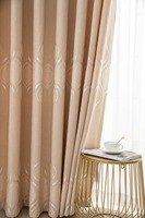 Rideaux occultants jacquard en polyester à œillets, motif feuilles dorées de luxe, ignifuges, isolants, sur mesure, toutes saisons, design moderne