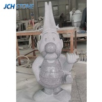 Statue de l'Asterix et d'Obelix en granit gris naturel G603 sculpté à la main, à vendre