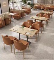 Combinaison personnalisée de canapé, table et chaises en rotin tressé pour restaurant, café ou boutique sur le thème de l'Asie du Sud-Est – Collection XY Western Restaurant