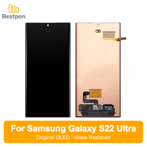 Ersatz für Samsung Galaxy <span class=keywords><strong>S22</strong></span> <span class=keywords><strong>Ultra</strong></span> 5G OLED-Bildschirm-Baugruppe, Original-Panel + Glas-Ersatz, Klasse A - Product Image 1