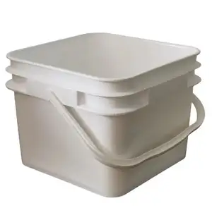 2 gallon Ice Cream Bucket Pail With Seal Lid & Gasket --White From China Factory Pack X