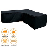 Vente directe d'usine, housse personnalisée, imperméable, anti-UV, housse de meubles d'extérieur, housse de canapé en forme de L pour patio