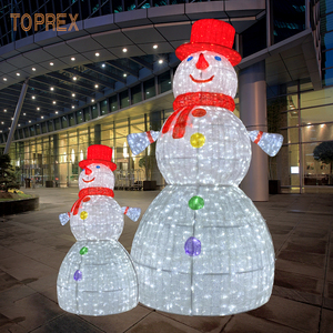 Toprex décor grande led Acrylique Motif Lumière lumineuse extérieure Noël 3d acrylique <span class=keywords><strong>bonhomme</strong></span> <span class=keywords><strong>de</strong></span> <span class=keywords><strong>neige</strong></span> ornements motif lumière - Product Image 6