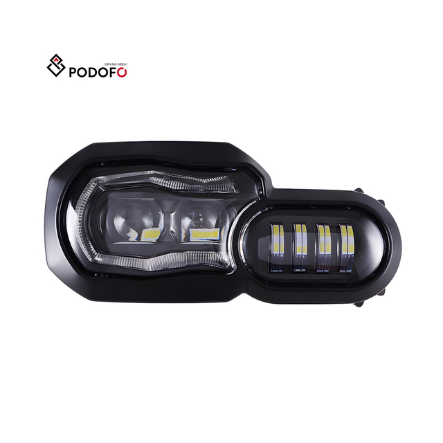 Podofo 5.75 5-3/4 Motorcycle Projector 6500K LED Light Headlight with H4-H13 Adapter Wholesale OEM/ODM