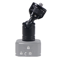 Rotule miniature rotative à 360° pour caméras d'action, avec monture griffe froide 1/4 pouce, compatible DSLR, projecteur, flash, LED, moniteur, téléphone, trépied, charge maximale 2,5 kg