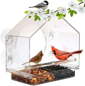 Buiten Tuin Vogelvoeders <span class=keywords><strong>Plastic</strong></span> Wild Voedsel Raam Vogel Feeder Afrikaanse Papegaai Duif Feeder Voor Vogel - Product Image 1