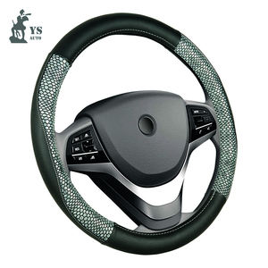 Housses de <span class=keywords><strong>volant</strong></span> en cuir PVC PU Accessoires auto de voiture Housses de roue de luxe pour voitures SUVS et camions Universel 14.5-15 pouces - Product Image 3