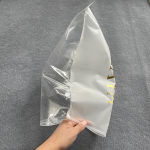 Sacs en polyéthylène givrés et transparents de haute qualité avec logo personnalisé, sacs à fermeture éclair, organisateurs de rangement, sacs à fermeture éclair pour les petites entreprises - Product Image 5