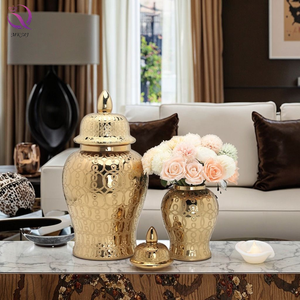 Décoration en céramique galvanisée européenne <span class=keywords><strong>de</strong></span> luxe grand pot général en céramique porcelaine artefact décoration <span class=keywords><strong>de</strong></span> vase à fleurs - Product Image 2