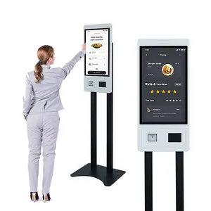 Modern 21.5 inch touchscreen self service payment terminal kiosk