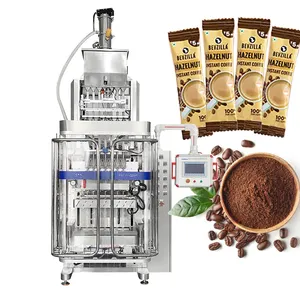 Fully automatic multi track coffee packing machine bag 3 in 1 vffs powder sachet filling coffee sugar sachet packing machine