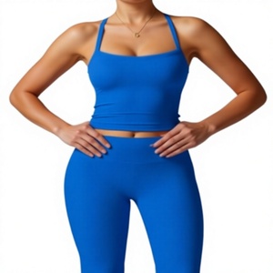 Women High Rise Workout <b>Leggings</b> Tummy <b>Control</b> Sports Bra Adjustable Straps Quick Dry Running Yoga Fitness Activewear Set - Product Image 1