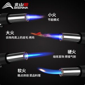 Handheld Flamethrower Torch Gas Canister Igniter Portable Piezoelectric Stainless Steel For Outdoor Use - Product Image 2