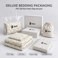 Parure de lit Balix 100% bambou, 300 fils, taille King, écologique, toutes saisons, style européen-américain, été