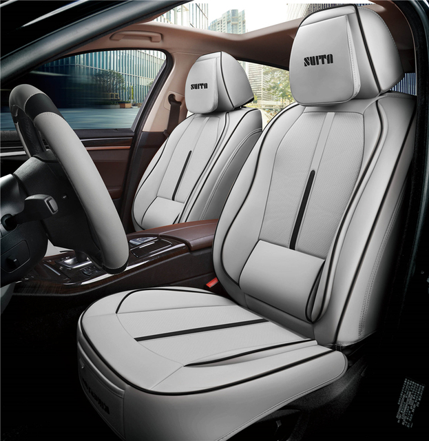 YLC Customized 5pcs Full Set SUV Car Seat Covers Luxury Leather Cushion Covers for Universal