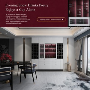 SNOW <span class=keywords><strong>PALACE</strong></span> Armoire de cuisine impériale |   Bouton à quatre branches |   Panneau tissé bordeaux |   Bois contemporain |   Usage en appartement |   Interdit - Product Image 4