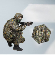 Vente directe d'usine, combinaison de camouflage Ghillie, combinaison à feuilles 3D, vêtements de chasse, forêt, pour l'entraînement, équipement de défense personnelle