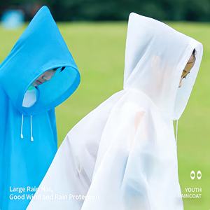 <span class=keywords><strong>Poncho</strong></span> de pluie élégant et imperméable pour adolescents, disponible en plusieurs couleurs, pour un usage quotidien et en cas d'urgence - Product Image 3