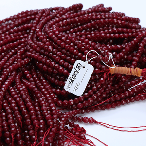 WENCHI Cuentas de Piedras Preciosas Rojas Marrones con Corte Brillante para Joyería, 8mm, Diámetro del Agujero de 1mm, Material Mineral, Accesorios Decorativos, Modelo - Product Image 3