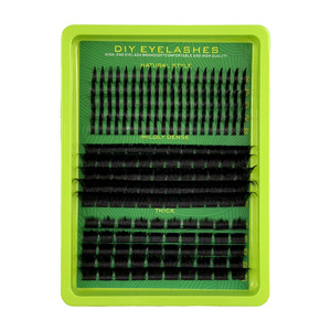 Vente en gros usine Nouveauté Cils semi-faits à la main, style féerique à trois sections, segmentés, à boucles souples et denses, thermofusibles - Product Image 5