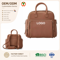 Sac à dos en cuir PU imperméable à la mode sac à dos momie élégant pour ordinateur portable protecteur voyage bébé sac à couches