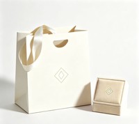 Sac de shopping vert mat avec logo doré estampé à chaud et bougie parfumée assortie, coffret cadeau rigide décoratif
