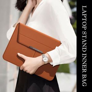 Housse de protection pour ordinateur portable de haute qualité 3 en 1 en cuir PU imperméable 13 15 pouces pour hommes et femmes avec logo personnalisé et support pour Macbook - Product Image 4