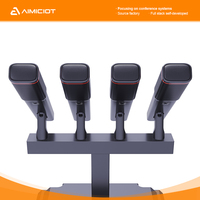 Système de conférence professionnel AIMICIOT AMS4 à 4 microphones – Base de microphone multi-utilisateurs pour réunions, salles de conférence d'hôtels et audio