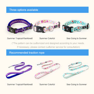 El mejor vendedor Kingspeed Factory Sea Summer <span class=keywords><strong>Collar</strong></span> de perro de lujo Tres tamaños <span class=keywords><strong>Collar</strong></span> de perro mascota ajustable Collares de cachorro con estampado colorido - Product Image 2