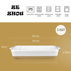 <span class=keywords><strong>Teglia</strong></span> Rettangolare in Ceramica Resistente con Rivestimento Ceramico Ecologico Moderno per Cucina Domestica <span class=keywords><strong>Blu</strong></span> Chiaro - Product Image 5