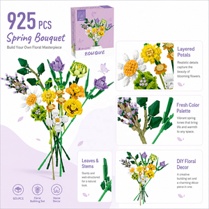 Bloques de Construcción <span class=keywords><strong>Serie</strong></span> Ramo de Flores para Marcas de Juguetes OEM, Minoristas de Decoración del Hogar y Distribuidores Mayoristas de Importación a Nivel Mundial - Product Image 4