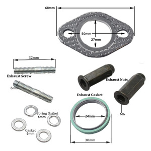 Accessoires pour motos, kit de vis pour tuyau d'échappement du moteur 50-150cc, écrous et rondelles antirouille pour tuyau d'échappement, adapté pour GY6 - Product Image 4