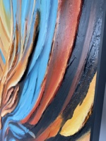 Œuvres d'art modernes personnalisées pour hôtel, peinture à l'huile abstraite de grande taille, peinte à la main sur toile, art mural avec cadre pour le hall d'hôtel