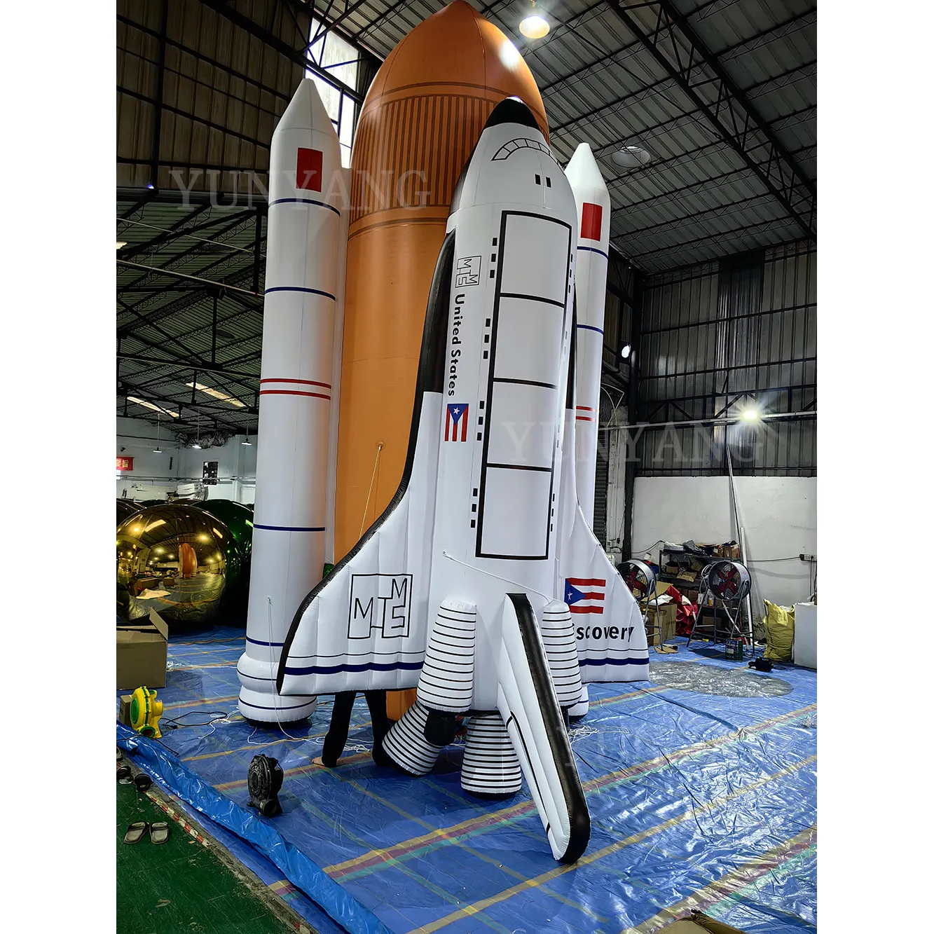Kustomisasi tiup, pesawat luar angkasa roket roket raksasa tiup untuk dekorasi acara pesawat ruang angkasa tiup