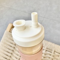 Bon marché Ins personnalisé 850ml grande capacité gobelet sans bpa voyage bouteille d'eau en plastique réutilisable avec paille/manchon