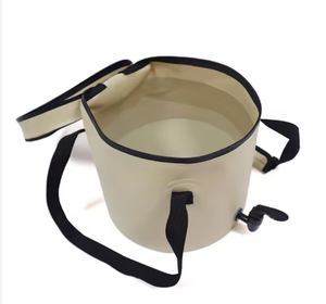 Складное водонепроницаемое круглое ведро-таз для кемпинга и активного отдыха из ПВХ, 10 л/15 л/20 л, с сетчатой крышкой - Product Image 4