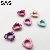 Nouveautés SAS : Œillets et griffes métalliques en forme de cœur multicolores de 10 mm