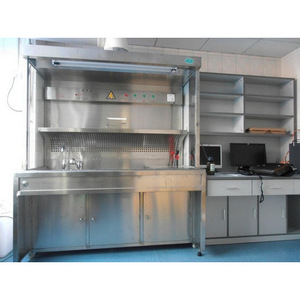 Plan de travail de laboratoire en acier inoxydable 30 avec évier et rangement pour usage hospitalier - Product Image 5