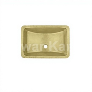 Rectangular Handcrafted Gold Finished Brass Bathroom <b>Basin</b> <b>Sink</b> Premium Quality Antique Design Brass Bathroom <b>Basin</b> <b>Sink</b> - Product Image 1