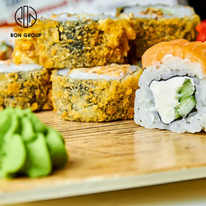 Gran oferta logotipo personalizado Hotel estilo japonés restaurante vajilla grano de madera rectángulo Sushi <span class=keywords><strong>comida</strong></span> servir melamina plástico - Product Image 5