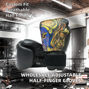 Gants de boxe professionnels personnalisables en cuir véritable respirant avec fermeture auto-agrippante pour l'extérieur – Vente en gros usine Firmway - Product Image 2