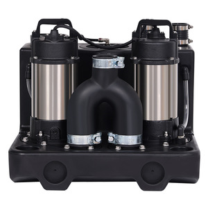 Pompe de relevage des eaux usées à double surpression 1 CV 1-1/2 pouces à fixation par collier pour sous-sol, villa, cuisine, toilettes - Product Image 1