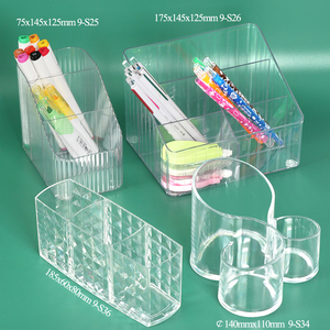 SUNSHING Acrylic Pen Holder Organizer <b>Large</b> Capacity Desktop Organizer with Drawer for Pens, Pencils, Markers, and Art Supplies - Product Image 1