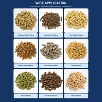 Machine à granulés d'aliments pour animaux, réducteur 380V, puissance variable 7-45kW, production 300-2000kg/h